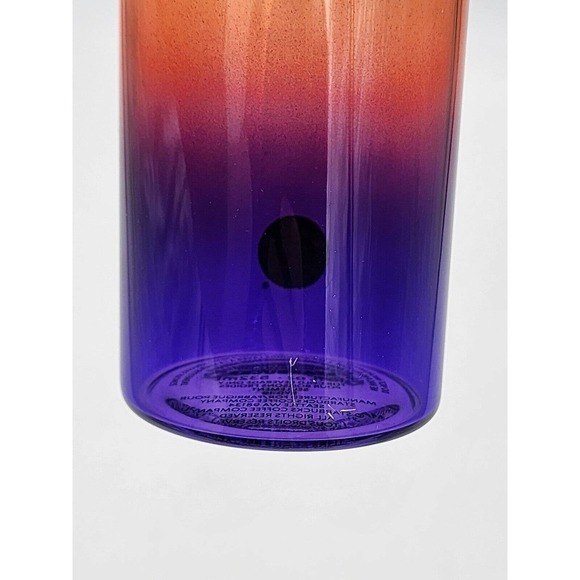 Starbucks Ombre Rainbow Iridescent 18oz Glass Water Bottle Summer 2020 - Picture 7 of 8